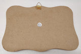 Hand Made Square Olive Wood Wall Plaque With Ceramic Last Supper Clay / Jerusalem