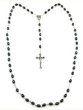 Stunning Hematite Natural Solid Stone Oval Rosary Beads , FREE ROSARY BOX & Free Booklet
