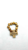 Olive Wood Finger Rosary Christian Prayer Beads, Hand Carved in Jerusalem