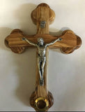 Olive Wood Crucifix 13.5 cm With Holy Soil