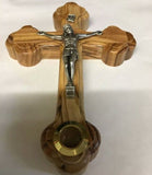 Olive Wood Crucifix 13.5 cm With Holy Soil