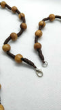Hand made Olive Wood Necklace with Jerusalem Cross (plenty info in description)