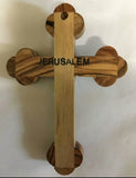 Olive Wood Crucifix 13.5 cm With Holy Soil