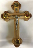 Olive Wood Crucifix 13.5 cm With Holy Soil