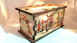 Beautifully Handmade Laser Christian Olive Wood Jesus Candle Holder