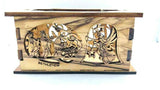 Beautifully Handmade Laser Christian Olive Wood Jesus Candle Holder