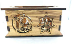 Beautifully Handmade Laser Christian Olive Wood Jesus Candle Holder