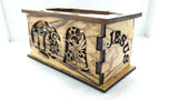 Beautifully Handmade Laser Christian Olive Wood Jesus Candle Holder