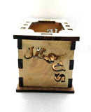 Beautifully Handmade Laser Christian Olive Wood Jesus Candle Holder
