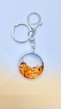 Holy Sepulchre Church Jerusalem, The Holy Land Glass 3D Keyring Key Chain / Double Sided