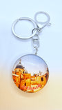 Holy Sepulchre Church Jerusalem, The Holy Land Glass 3D Keyring Key Chain / Double Sided