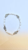 Handmade Catholic Mother Of Pearl Gemstone Bracelet with Icons / Made in Jerusalem, The Holy Land.