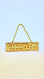 Handmade Olive Wood SHALOM Wall Hanging Plaque