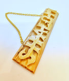 Handmade Olive Wood SHALOM Wall Hanging Plaque