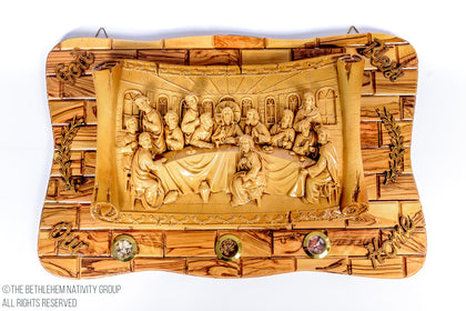 Olive Wood Last Supper Wall Hangings Plaques
