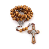 Hand Made Strong St Benedict Olive Wood Benediction Rosary  *Plenty Info In Description*