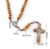 Hand Made Strong St Benedict Olive Wood Benediction Rosary  *Plenty Info In Description*