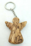 Hand Made Olive Wood Angel Key ring, Made in Bethlehem, The Holy Land