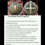 St Benedict Medal Golden Keyring, Plenty details in description, Please read.
