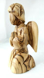 Hand Made Olive Wood Small Praying Angel Statue, Made in Bethlehem,The Holy Land