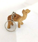 Hand Carved Olive Wood Camel Key ring, Made in Bethlehem, The Holy Land