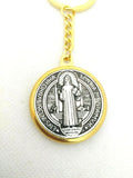 St Benedict Medal Golden Keyring, Plenty details in description, Please read.