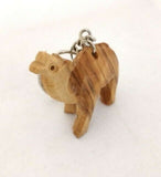 Hand Carved Olive Wood Camel Key ring, Made in Bethlehem, The Holy Land