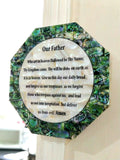 Hand Made Mother Of Pearl The Lord's Prayer ( Our Father ) Wall Plaque