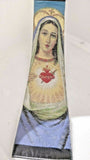 Beautifully made Immaculate Heart of Mary, Miniature Woven Carpet Bookmark , Prayer bookmark