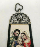 Holy Family Fabric Cloth Icon Banner Textile Art, Wall or Car Hanging / Stunning