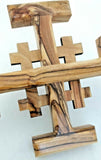 Hand Made Olive Wood Plain Jerusalem Cross, Plenty info in description
