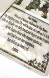 Beautifully Crafted Mother Of Pearl Lord's Prayer with Bethlehem Nativity Crib