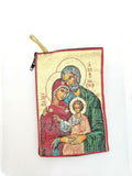 Holy Family Tapestry Rosary / Bible or Church Bag or Purse / with zip & Handle