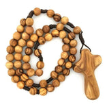 Hand Made Large Olive Wood Rosary & Comfort Cross **Plenty Info In Description**