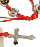 Catholic Handcrafted Adjustable Red Rope Hand Bracelet From Jerusalem, Holy Land