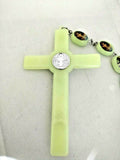 Large Luminous Glow in the dark wall Saints Rosary 1.3m 51", info in description