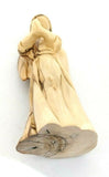 Hand Crafted Olive Wood Praying Angel Statue, Made in Bethlehem, The Holy Land