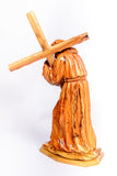 Hand carved olive wood Jesus Carrying the Cross large Statue from The Bethlehem Nativity Group (TBNG) / www.tbng.co.uk