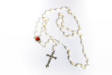 Hand Crafted Mother of Pearl Rosary with Holy Soil from Jerusalem Grounds