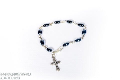 Hand Made Hematite Stone Bracelet Rosary / www.tbng.co.uk 