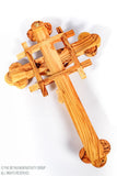 THE BETHLEHEM NATIVITY GROUP (TBNG) HAND CARVED JERUSALEM CROSS OLIVE WOOD CRUCIFIX WITH 5 HOLY LAND RELICS. WWW.TBNG.CO.UK