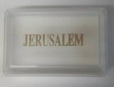Olive Wood Catholic Rosary with Holy Land Soil from Jerusalem , FREE JERUSALEM BOX & Booklet