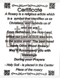 Olive Wood Catholic Rosary with Holy Land Soil from Jerusalem , FREE JERUSALEM BOX & Booklet