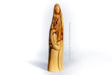 Hand made faceless Olive Wood Holy family Statue from The Bethlehem Nativity Group . www.tbng.co.uk