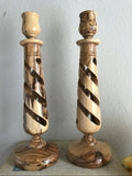 Olive Wood Candle Holders / www.tbng.co.uk